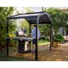 Grillpavillon 'Austin' schwarz 240 x 181 cm Polycarbonat grau