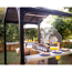 Grillpavillon 'Austin' schwarz 240 x 181 cm Polycarbonat grau