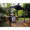 Grillpavillon 'Austin' schwarz 240 x 181 cm Polycarbonat grau