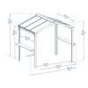 Grillpavillon 'Austin' schwarz 240 x 181 cm Polycarbonat grau