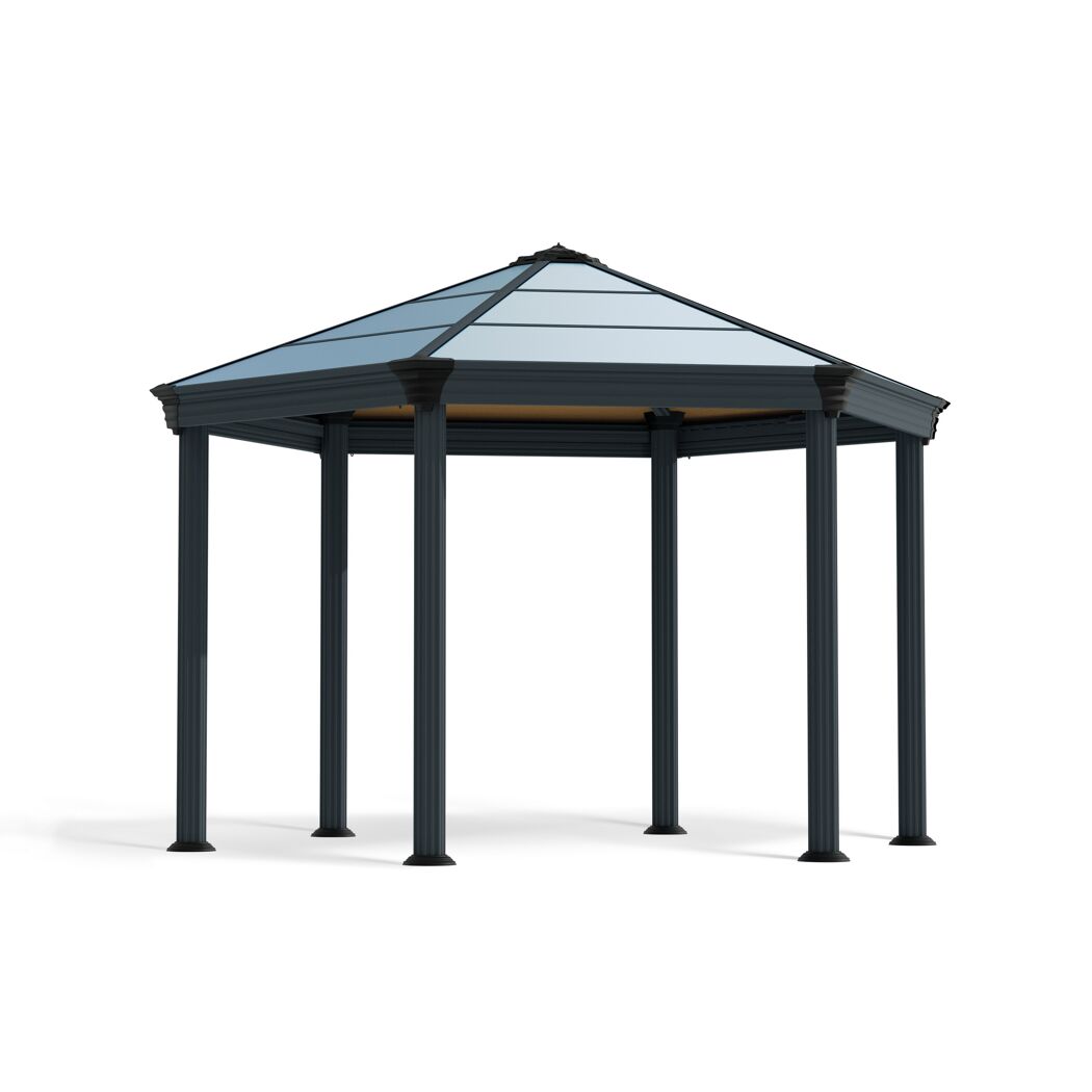 Pavillon 'Roma' anthrazit 359 x 415 cm Polycarbonat grau