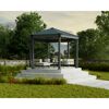 Pavillon 'Roma' anthrazit 359 x 415 cm Polycarbonat grau