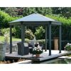 Pavillon 'Roma' anthrazit 359 x 415 cm Polycarbonat grau