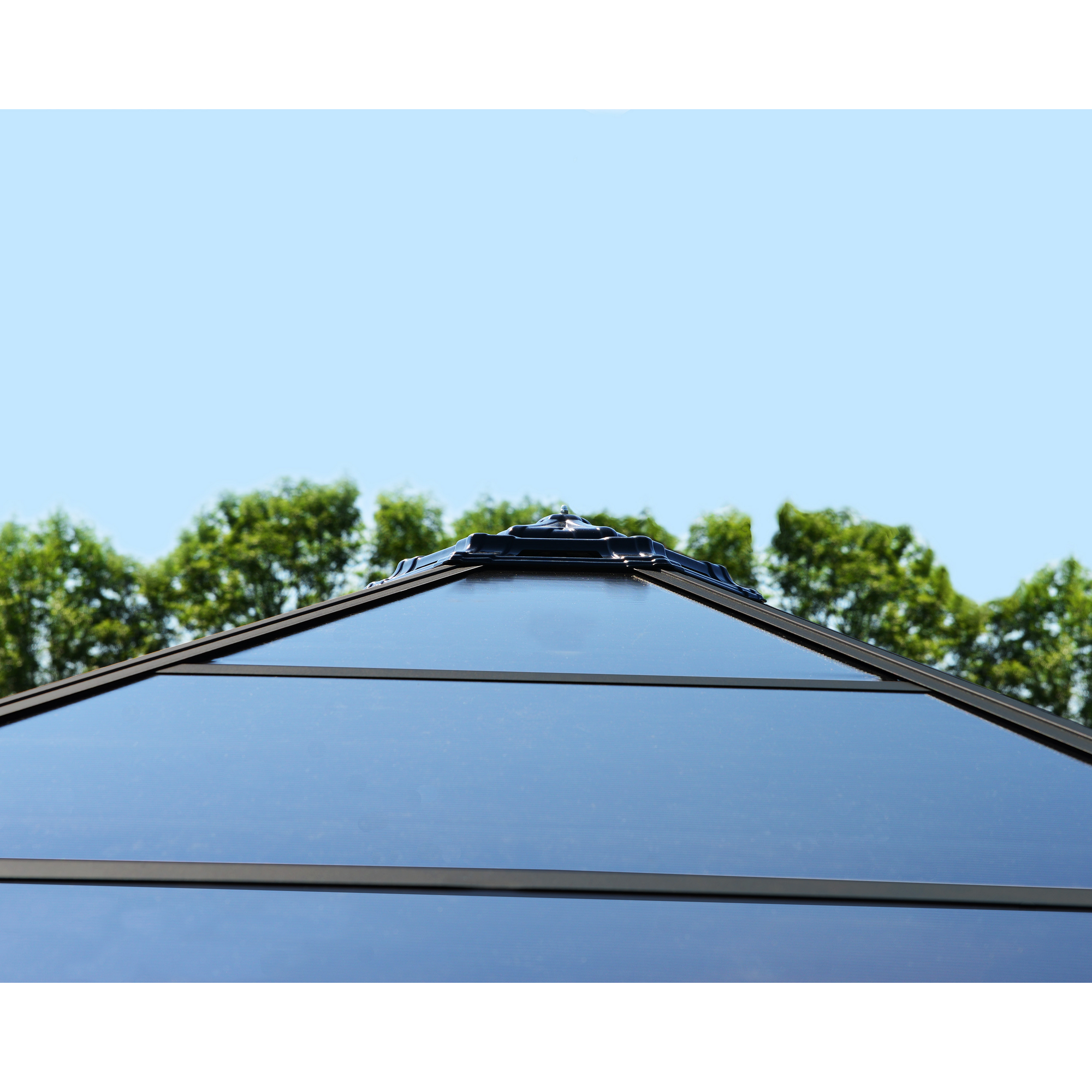 Pavillon 'Roma' anthrazit 359 x 415 cm Polycarbonat grau