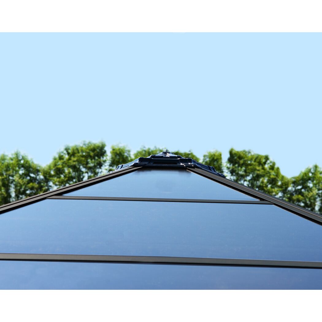 Pavillon 'Roma' anthrazit 359 x 415 cm Polycarbonat grau