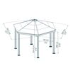 Pavillon 'Roma' anthrazit 359 x 415 cm Polycarbonat grau