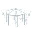 Pavillon 'Roma' anthrazit 359 x 415 cm Polycarbonat grau