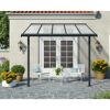 Terrassenüberdachung 'Sierra' anthrazit 295 x 314 cm Polycarbonat transparent