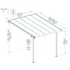 Terrassenüberdachung 'Sierra' anthrazit 295 x 314 cm Polycarbonat transparent