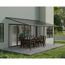 Terrassenüberdachung 'Sierra' anthrazit 295 x 555 cm Polycarbonat transparent