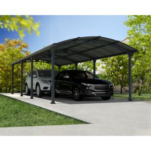 Doppelcarport 'Arcadia' anthrazit 359 x 863 cm Polycarbonat grau
