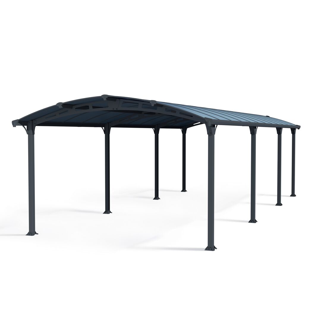 Doppelcarport 'Arcadia' anthrazit 359 x 863 cm Polycarbonat grau
