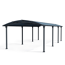 Doppelcarport 'Arcadia' anthrazit 359 x 863 cm Polycarbonat grau
