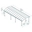 Doppelcarport 'Arcadia' anthrazit 359 x 863 cm Polycarbonat grau