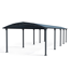 Doppelcarport 'Arcadia' anthrazit 359 x 1077 cm Polycarbonat grau