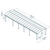 Doppelcarport 'Arcadia' anthrazit 359 x 1290 cm Polycarbonat grau