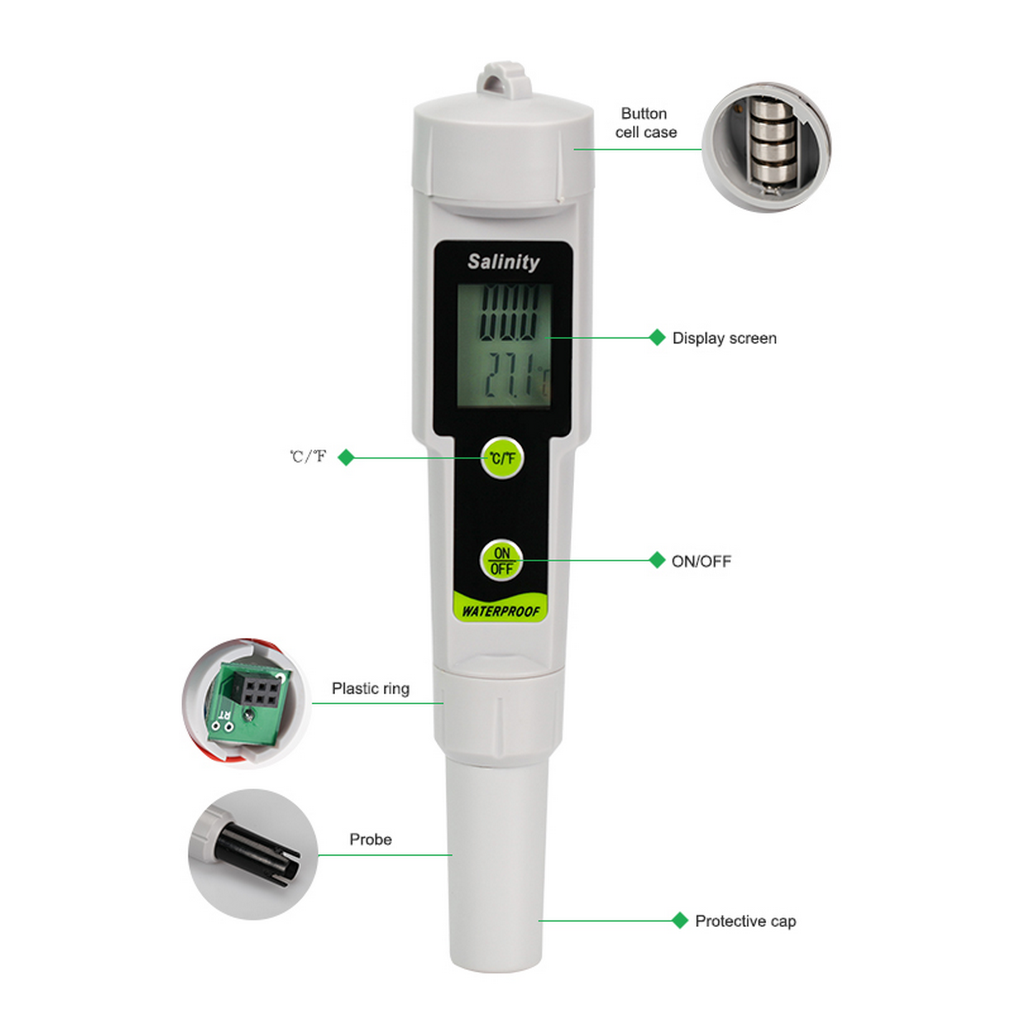 Salzgehaltsmesser 2in1 TDS digital