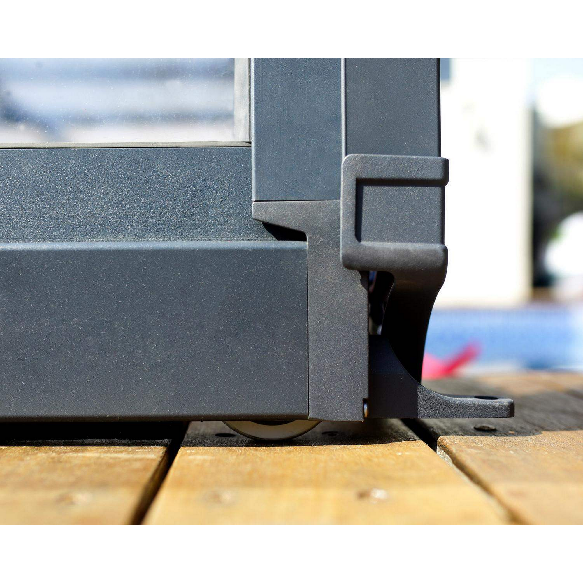 Poolüberdachung 'Majorca' anthrazit 470 x 874 cm Polycarbonat klar