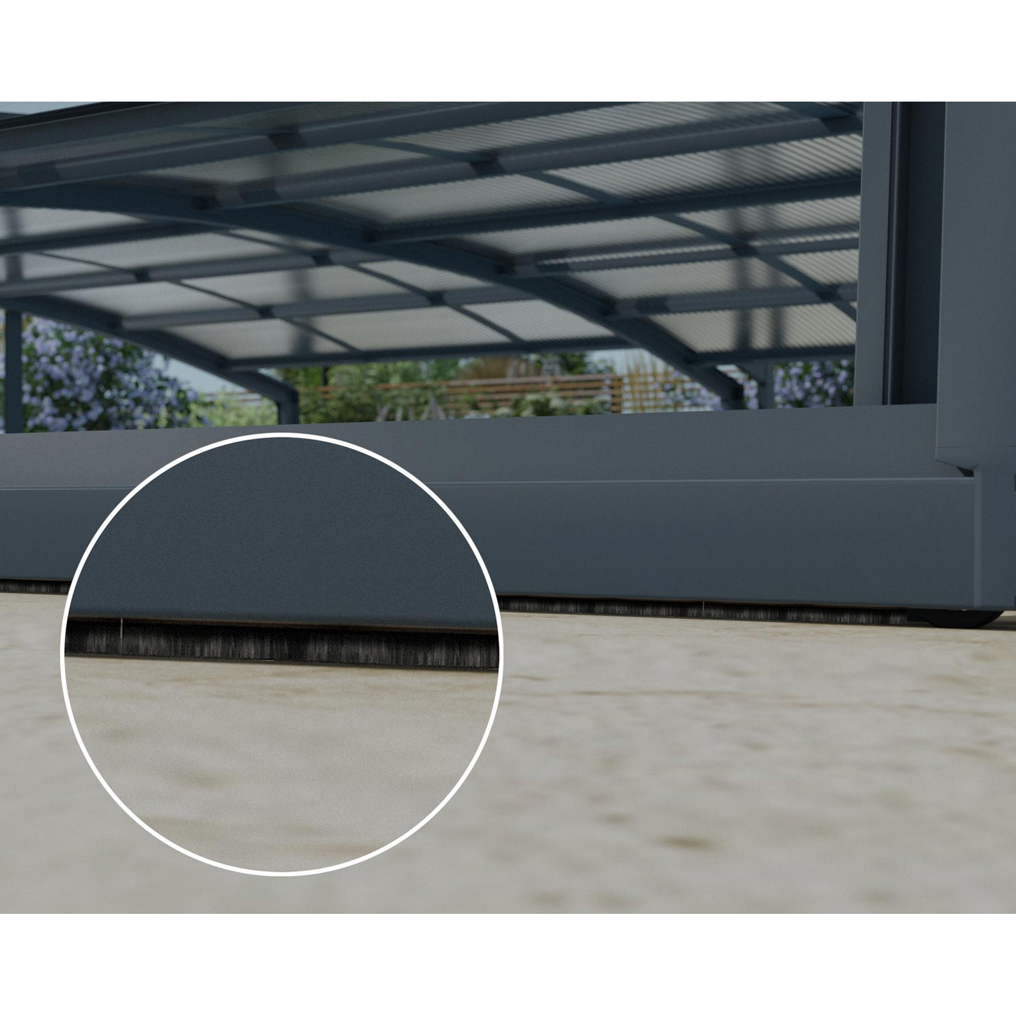 Poolüberdachung 'Majorca' anthrazit 457,5 x 669,2cm Polycarbonat klar