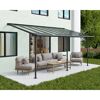 Terrassenüberdachung 'Sierra' anthrazit 295 x 619 cm Polycarbonat transparent