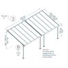 Terrassenüberdachung 'Sierra' anthrazit 295 x 619 cm Polycarbonat transparent