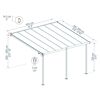 Terrassenüberdachung 'Sierra' anthrazit 295 x 434 cm Polycarbonat transparent