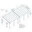 Terrassenüberdachung 'Capri' anthrazit 295 x 860 cm Polycarbonat grau