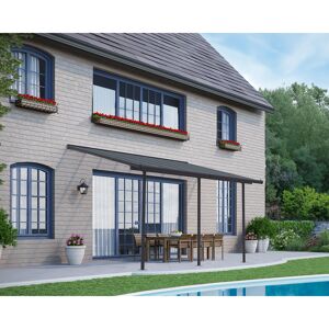 Terrassenüberdachung 'Capri' anthrazit 295 x 434 cm Polycarbonat grau