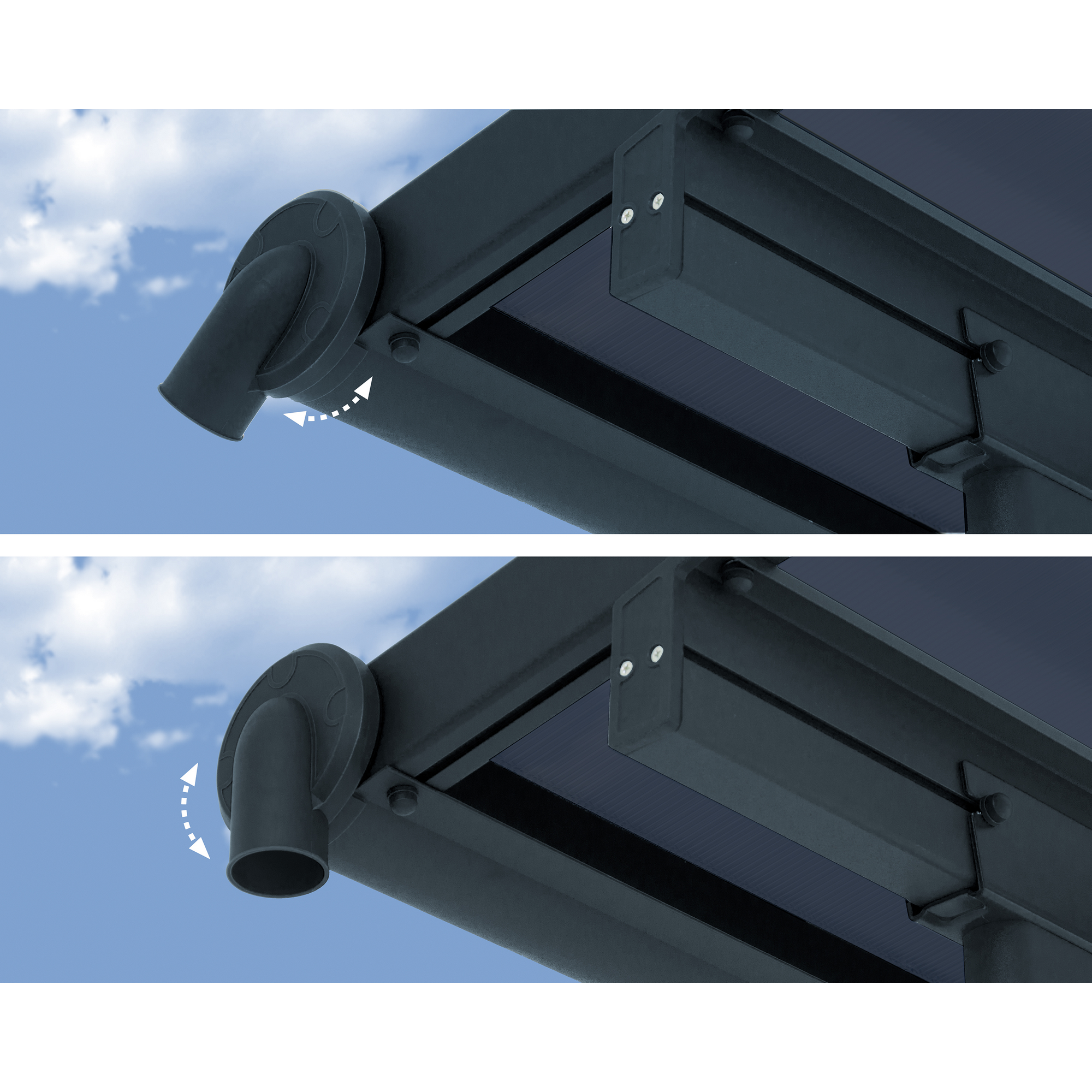 Terrassenüberdachung 'Capri' anthrazit 295 x 434 cm Polycarbonat grau