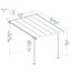 Terrassenüberdachung 'Capri' anthrazit 295 x 314 cm Polycarbonat grau