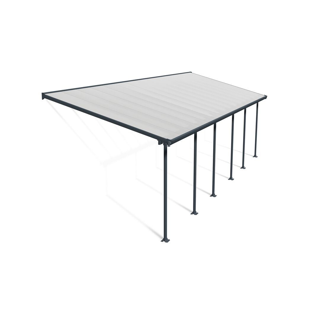 Terrassenüberdachung' Feria' anthrazit 294 x 915 cm Polycarbonat transparent