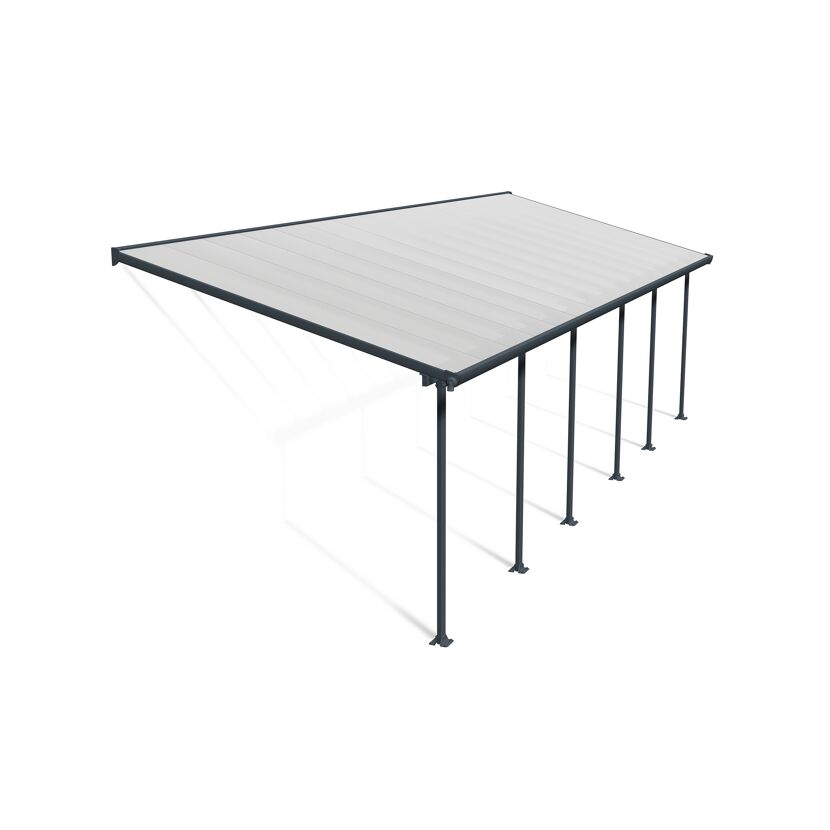 Terrassenüberdachung' Feria' anthrazit 294 x 915 cm Polycarbonat transparent