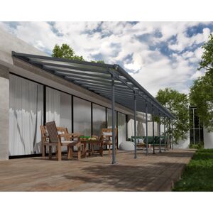 Terrassenüberdachung' Feria' anthrazit 294 x 1156 cm Polycarbonat transparent
