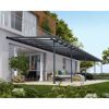 Terrassenüberdachung' Feria' anthrazit 294 x 1092 cm Polycarbonat transparent