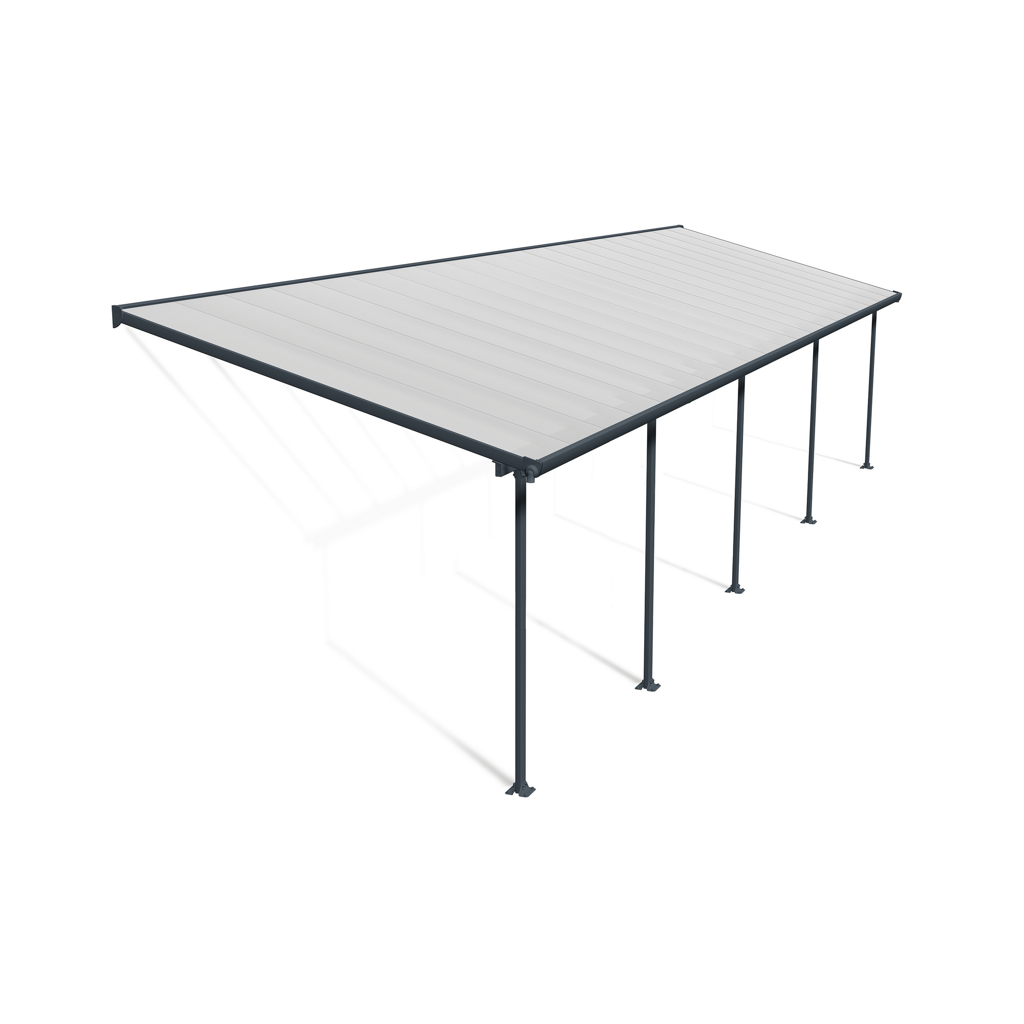 Terrassenüberdachung' Feria' anthrazit 294 x 1092 cm Polycarbonat transparent