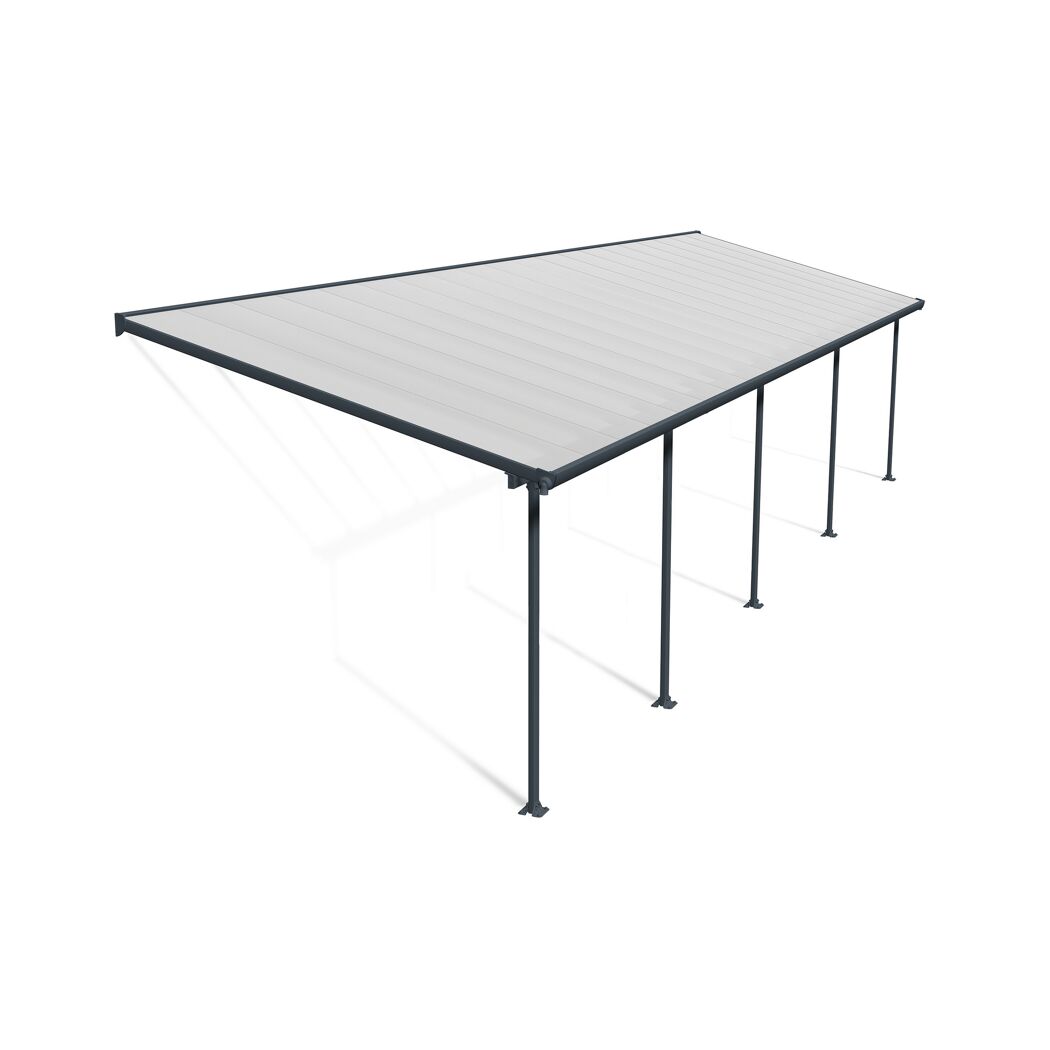 Terrassenüberdachung' Feria' anthrazit 294 x 1092 cm Polycarbonat transparent