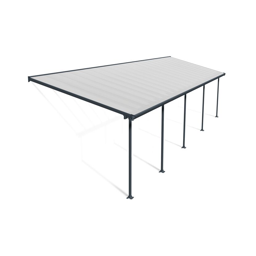 Terrassenüberdachung' Feria' anthrazit 294 x 1092 cm Polycarbonat transparent