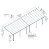 Terrassenüberdachung' Feria' anthrazit 294 x 1092 cm Polycarbonat transparent