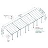 Terrassenüberdachung' Feria' anthrazit 294 x 1220 cm Polycarbonat transparent