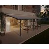 Terrassenüberdachung' Feria' anthrazit 294 x 851 cm Polycarbonat transparent
