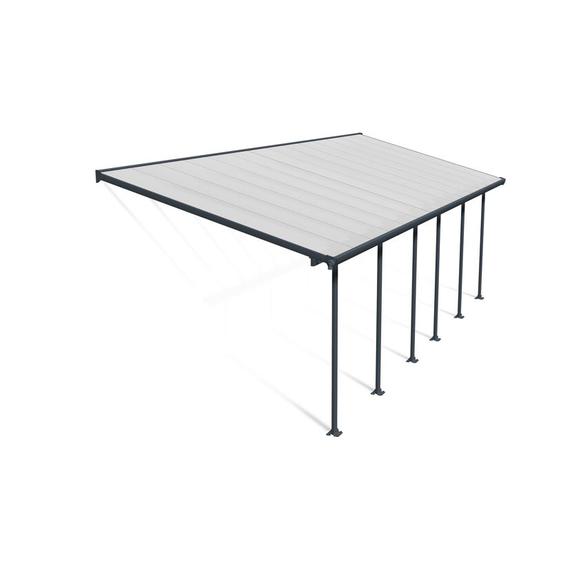Terrassenüberdachung' Feria' anthrazit 294 x 851 cm Polycarbonat transparent
