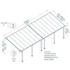 Terrassenüberdachung' Feria' anthrazit 294 x 851 cm Polycarbonat transparent