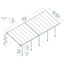 Terrassenüberdachung 'Feria' weiß 380 x 787 cm Polycarbonat transparent
