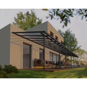Terrassenüberdachung' Feria' anthrazit 294 x 1276 cm Polycarbonat transparent