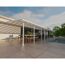 Terrassenüberdachung 'Feria' weiß 380 x 1457 cm Polycarbonat transparent