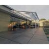 Terrassenüberdachung 'Feria' weiß 380 x 1031 cm Polycarbonat transparent