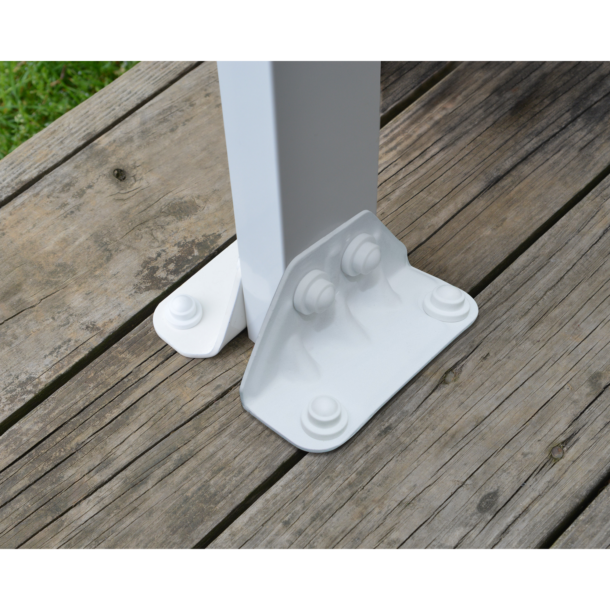 Terrassenüberdachung 'Feria' weiß 380 x 1031 cm Polycarbonat transparent