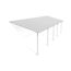 Terrassenüberdachung 'Feria' weiß 294 x 1035 cm Polycarbonat transparent