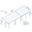 Terrassenüberdachung 'Feria' weiß 294 x 1035 cm Polycarbonat transparent