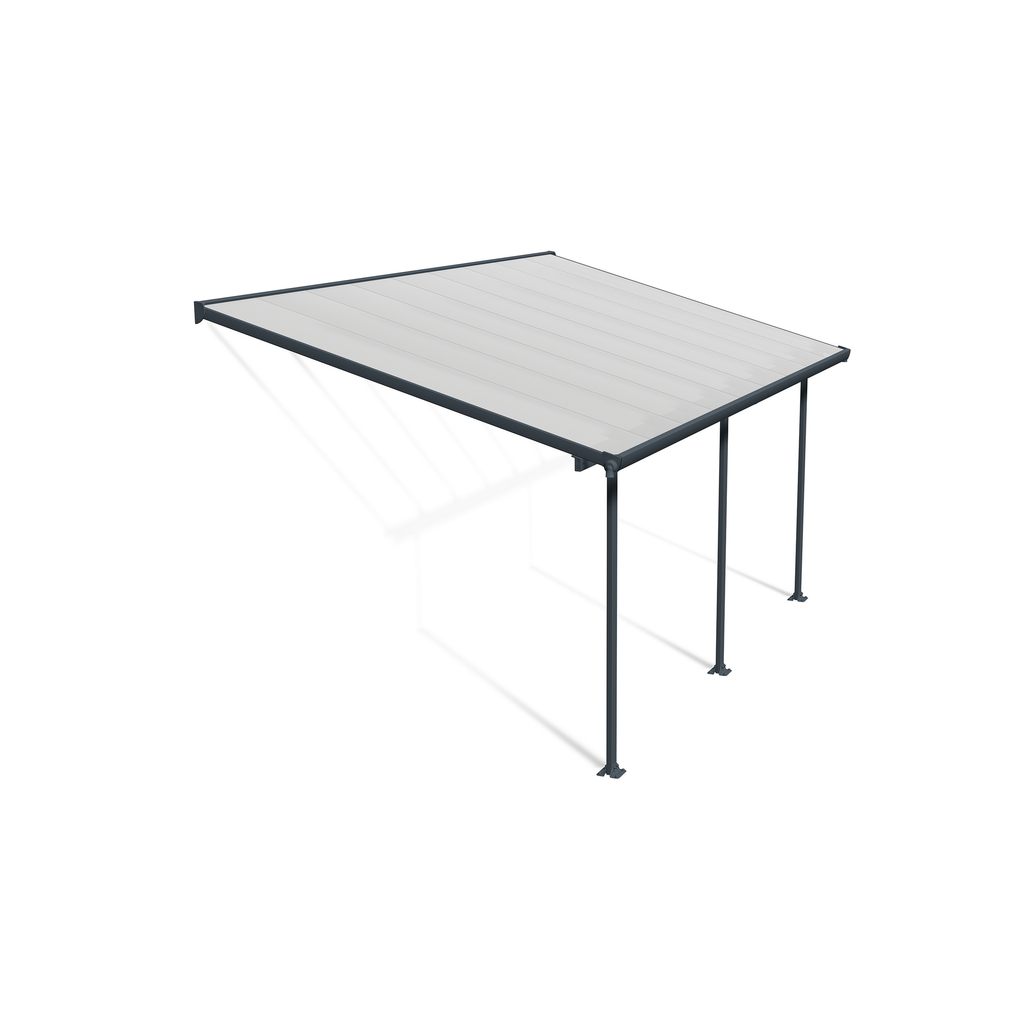 Terrassenüberdachung' Feria' anthrazit 294 x 546 cm Polycarbonat transparent
